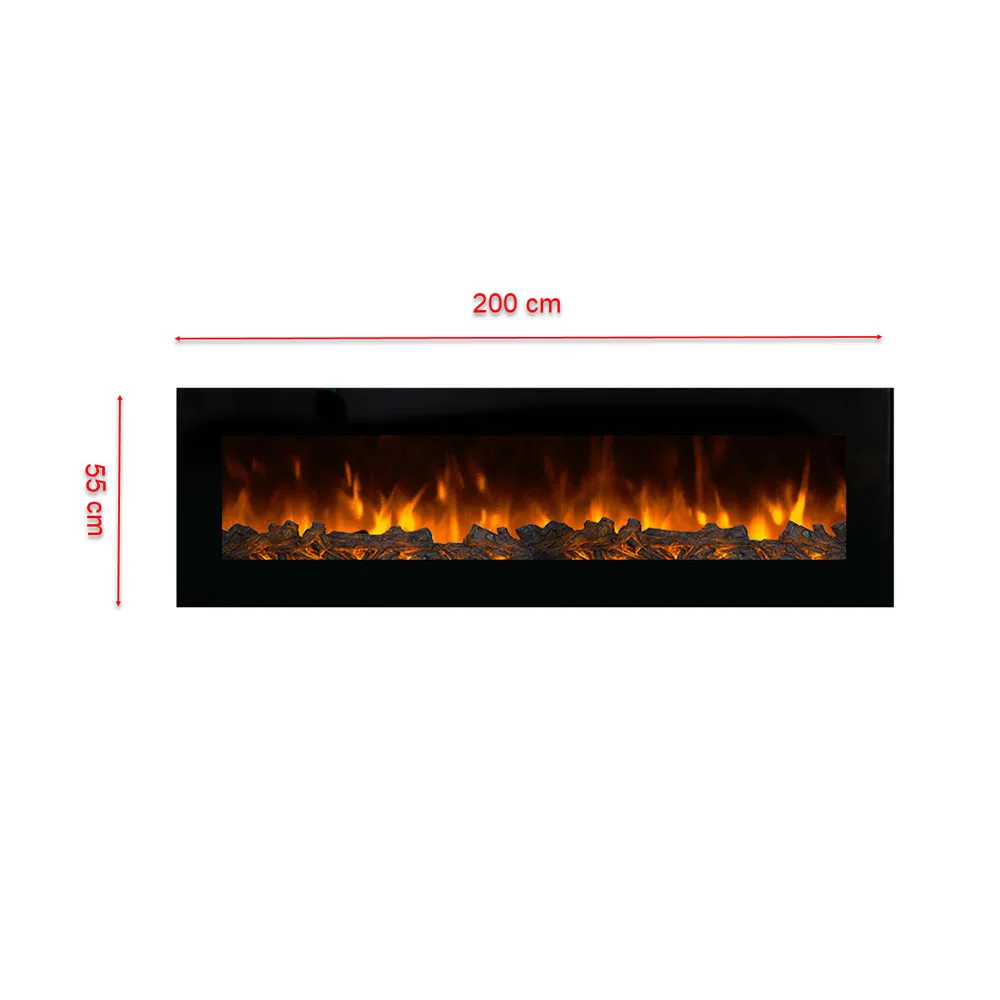 شومینه دیواری برقی شومینه بیستون مدل H.E_200_L4