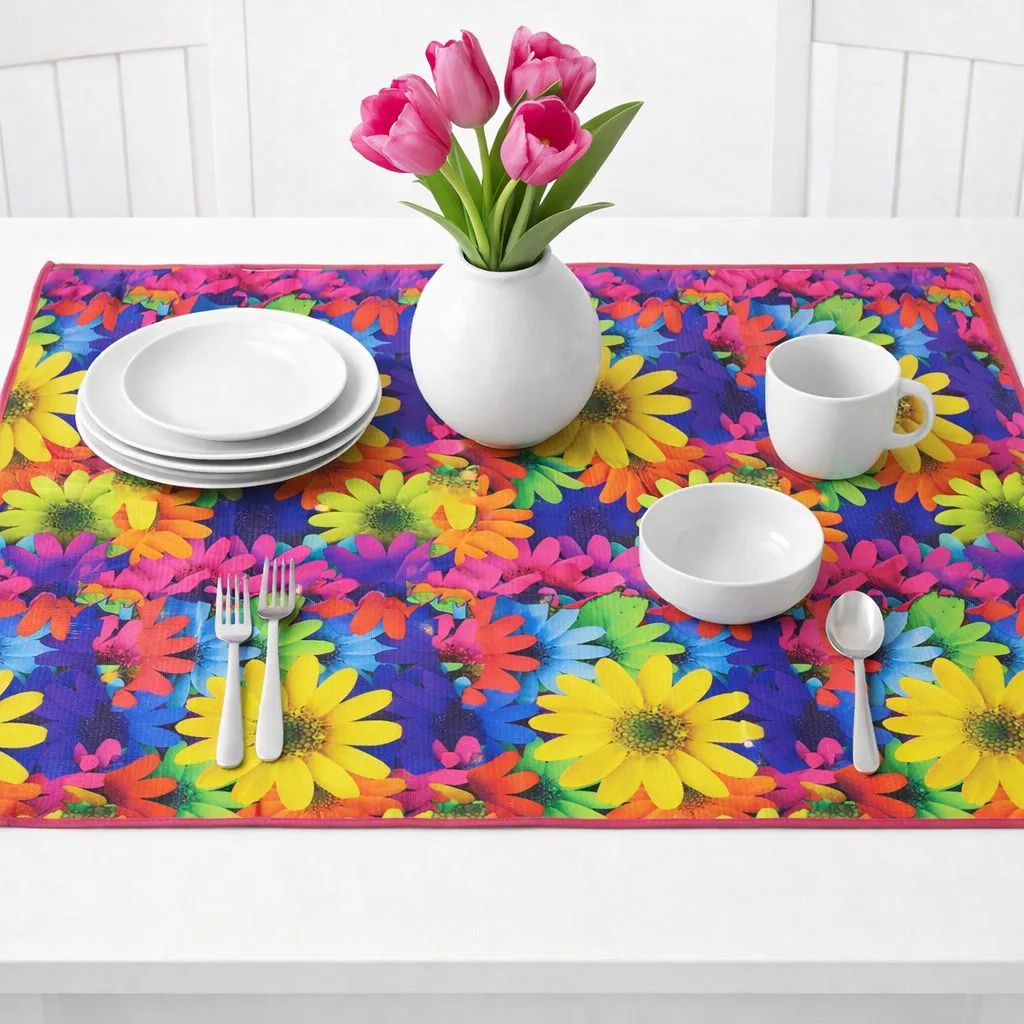 سفره 8 نفره مدل گلدار 876 سایز 140*100 سانتی متر