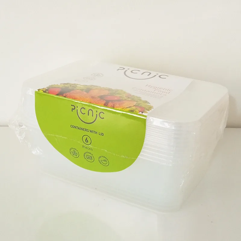 ظرف نگهدارنده پیکنیک مدل 750cc بسته 6 عددی