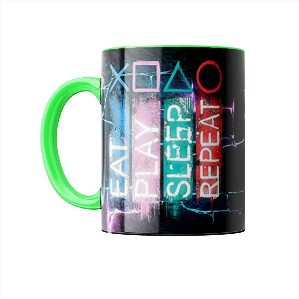 ماگ گردو طرح گیمینگ دسته بازی به همراه زیر لیوانی