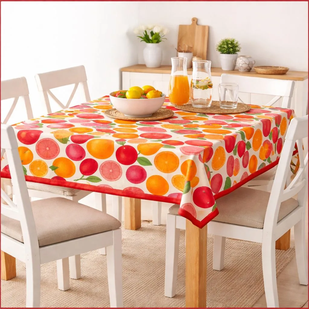 سفره 4 نفره مدل میوه ای 98765 سایز 100*75 سانتی متر