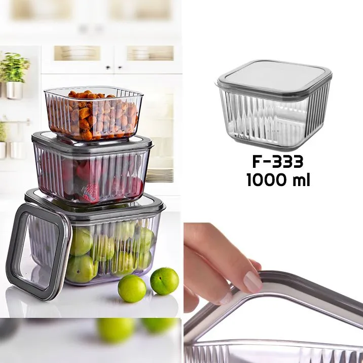ظرف نگهدارنده مدل مکعب مربع nandy home مجموعه 3 عددی