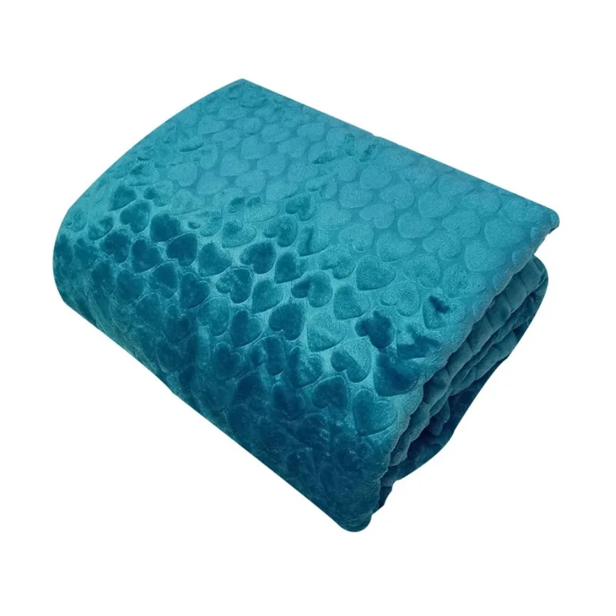 پتو مسافرتی یک نفره مدل قلبی کد 02 سایز 200×150 سانتی‌متر