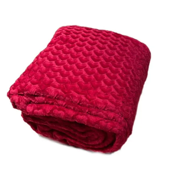 پتو یک نفره گلبافت مدل قلبی  سایز 200×150 سانتی‌متر