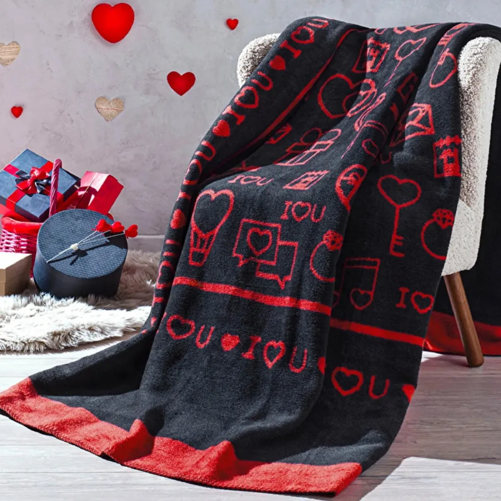 پتو ازدیلک مدل Gleam Love سایز 180×220 سانتی متر