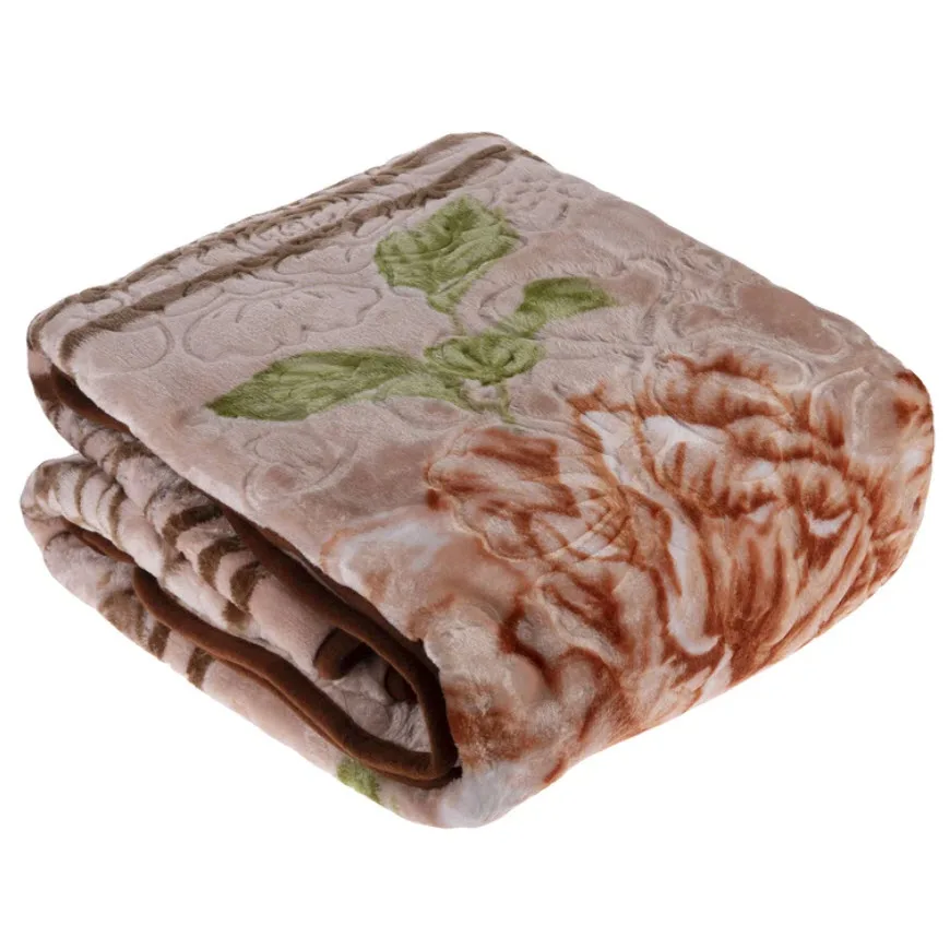 پتو 1 نفر گلبافت مدل گل برجسته 00 سایز 220×160 سانتی‌متر