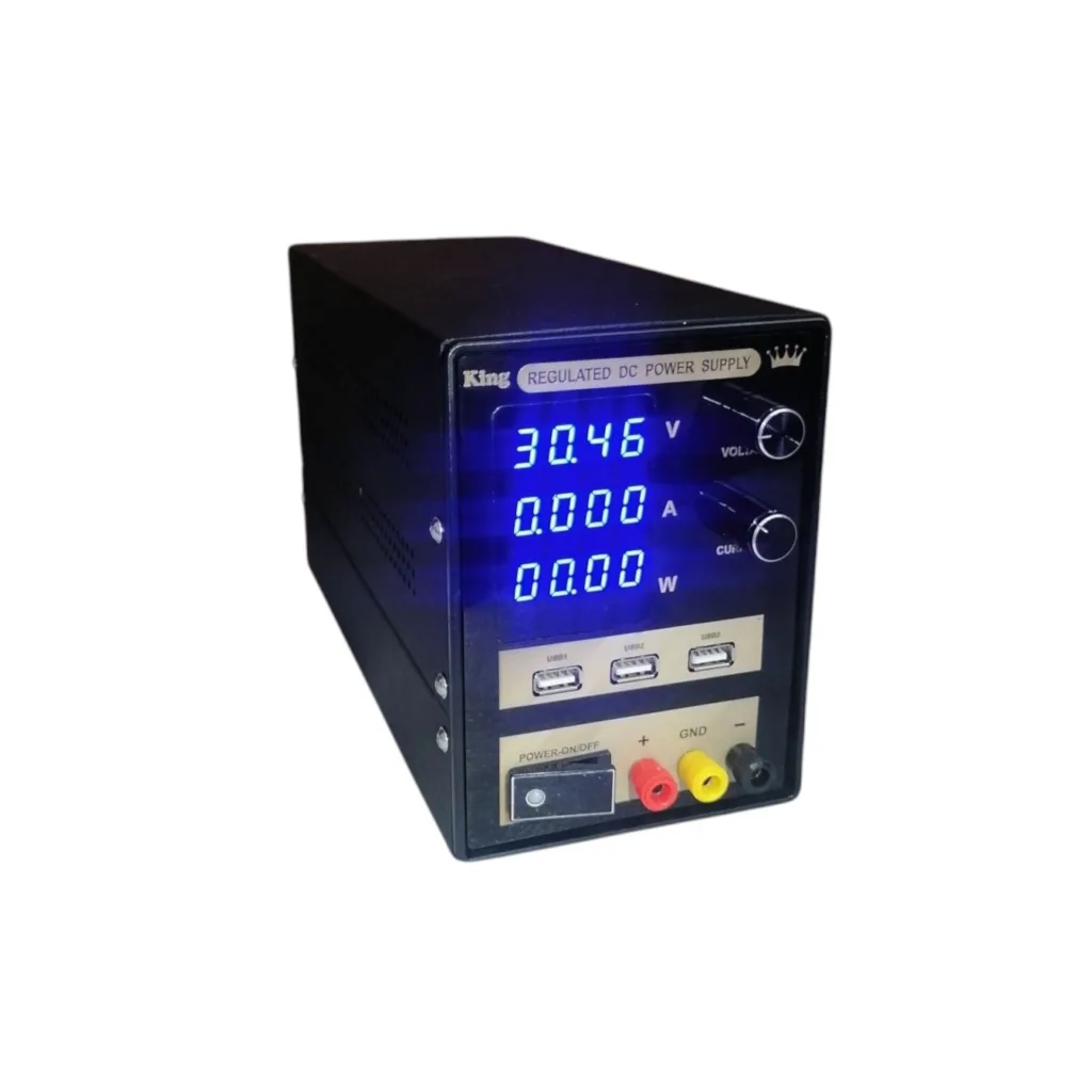 منبع تغذیه الکتریکی کینگ 30 ولت 10 آمپر مدل STX-3010