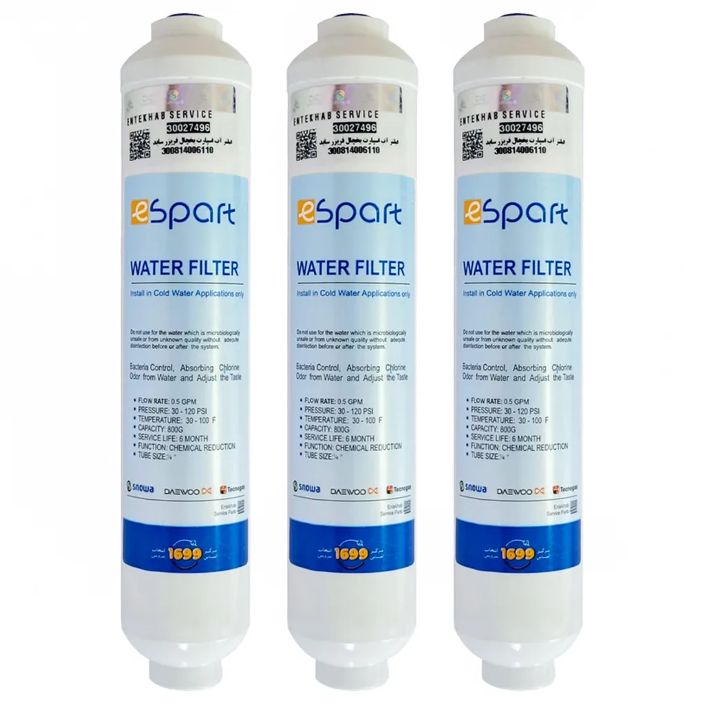 فیلتر تصفیه آب یخچال و فریزر e اسپارت مدل EN-7496 بسته 3 عددی