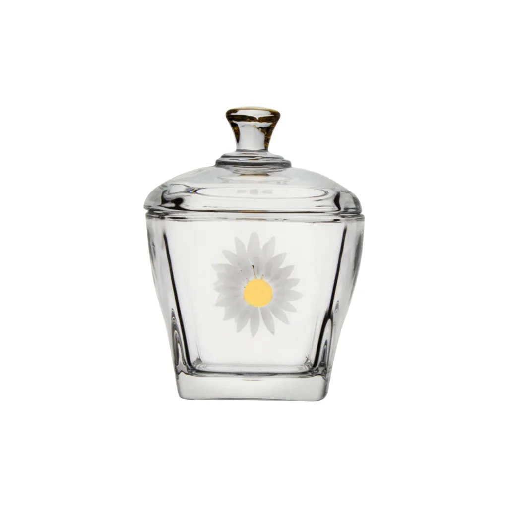 قندان مدل استرلینگ طرح گل بابونه کد 1258