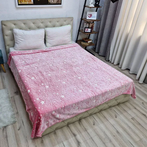 پتو مسافرتی 1 نفر مدل ستاره باران کهکشانی سایز 150x200 سانتی‌متر