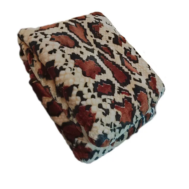 پتو گلبافت مدل برتر طرح پوست ماری سایز 220×160 سانتی متر