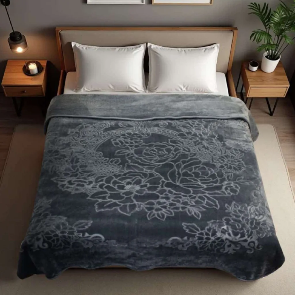 پتو 2 نفره مدل آوین کژال سایز 240×220 سانتی‌متر