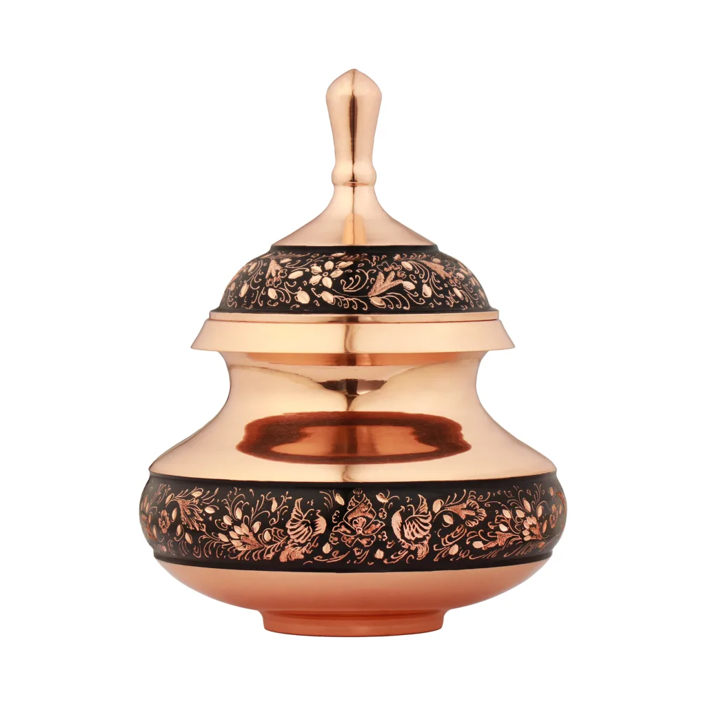 قندان مسی مدل الماس تراش کد 25
