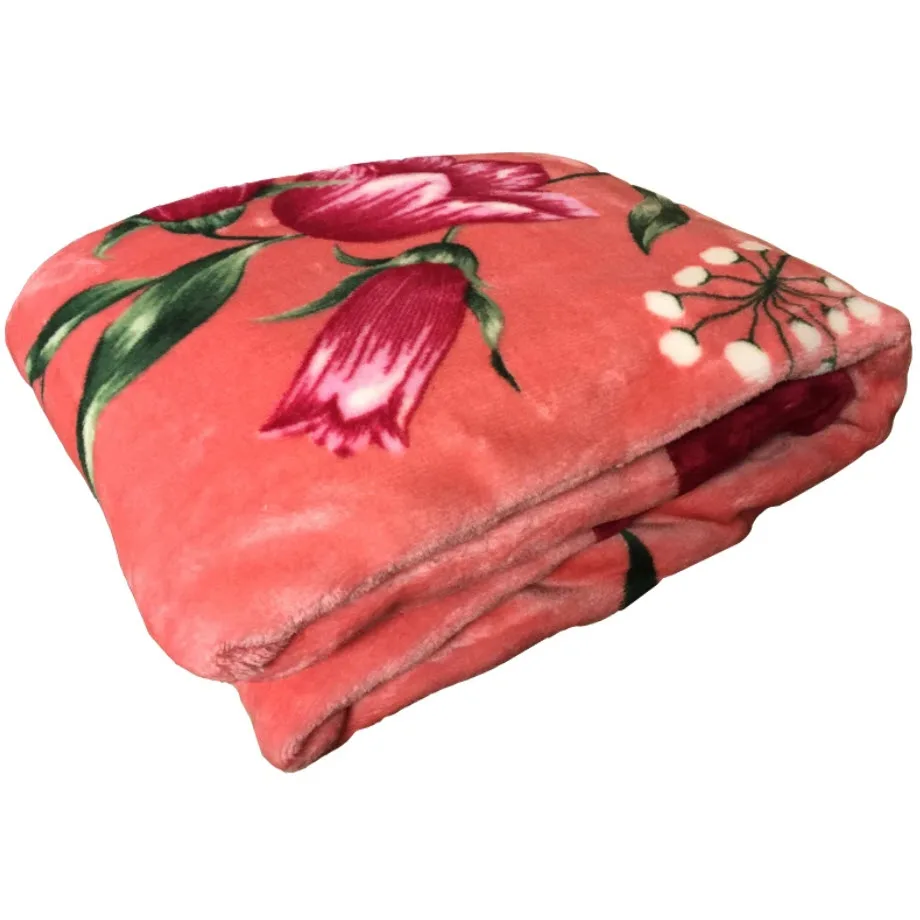 پتو 1 نفره گلبافت مدل برتر گلدار سایز 200×140 سانتی‌متر