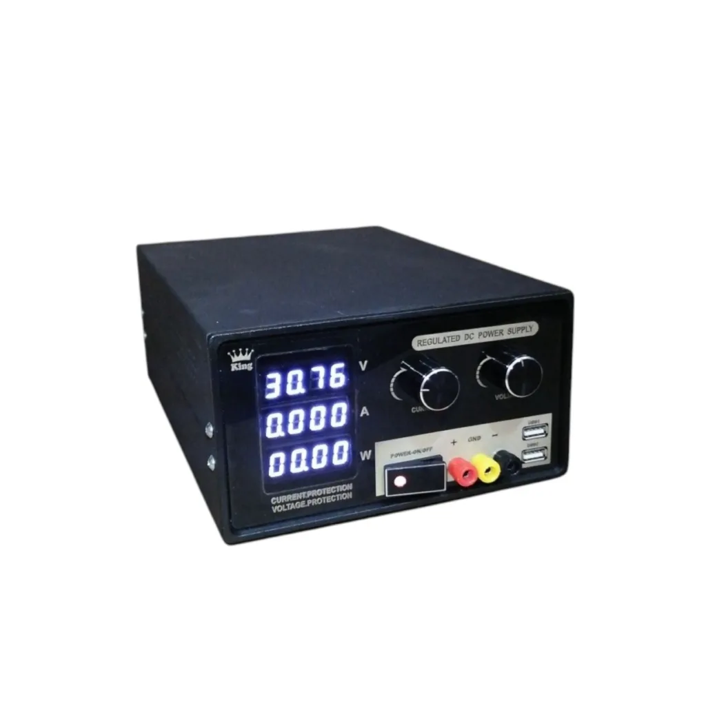 منبع تغذیه الکتریکی کینگ 30 ولت 10 آمپر مدل NTX-3010