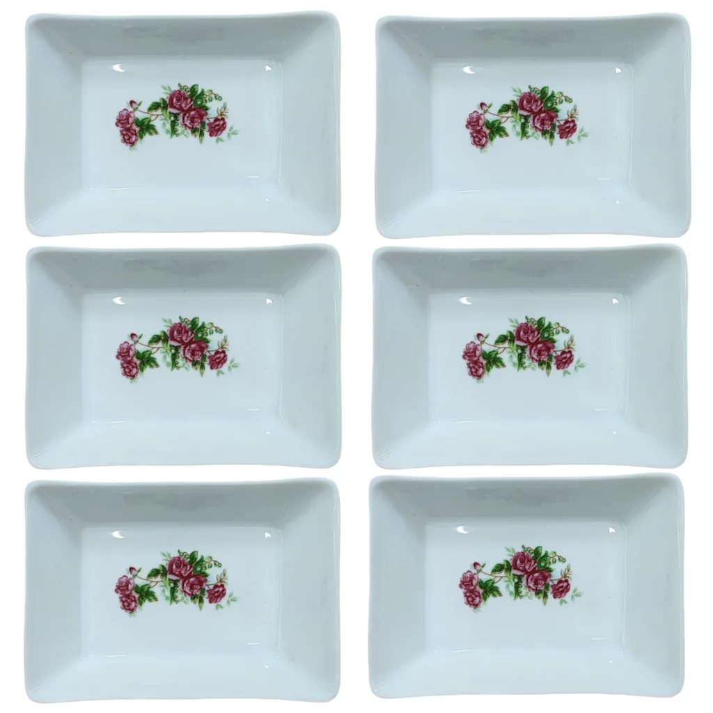 زیرسیگاری مرجان مدل گلسرخ کد 6006 بسته 6 عددی