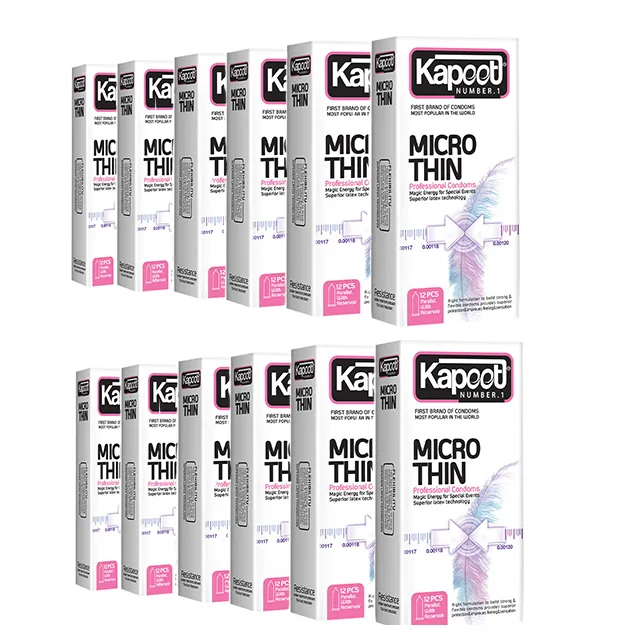 کاندوم کاپوت مدل Micro Thin مجموعه 12 عددی