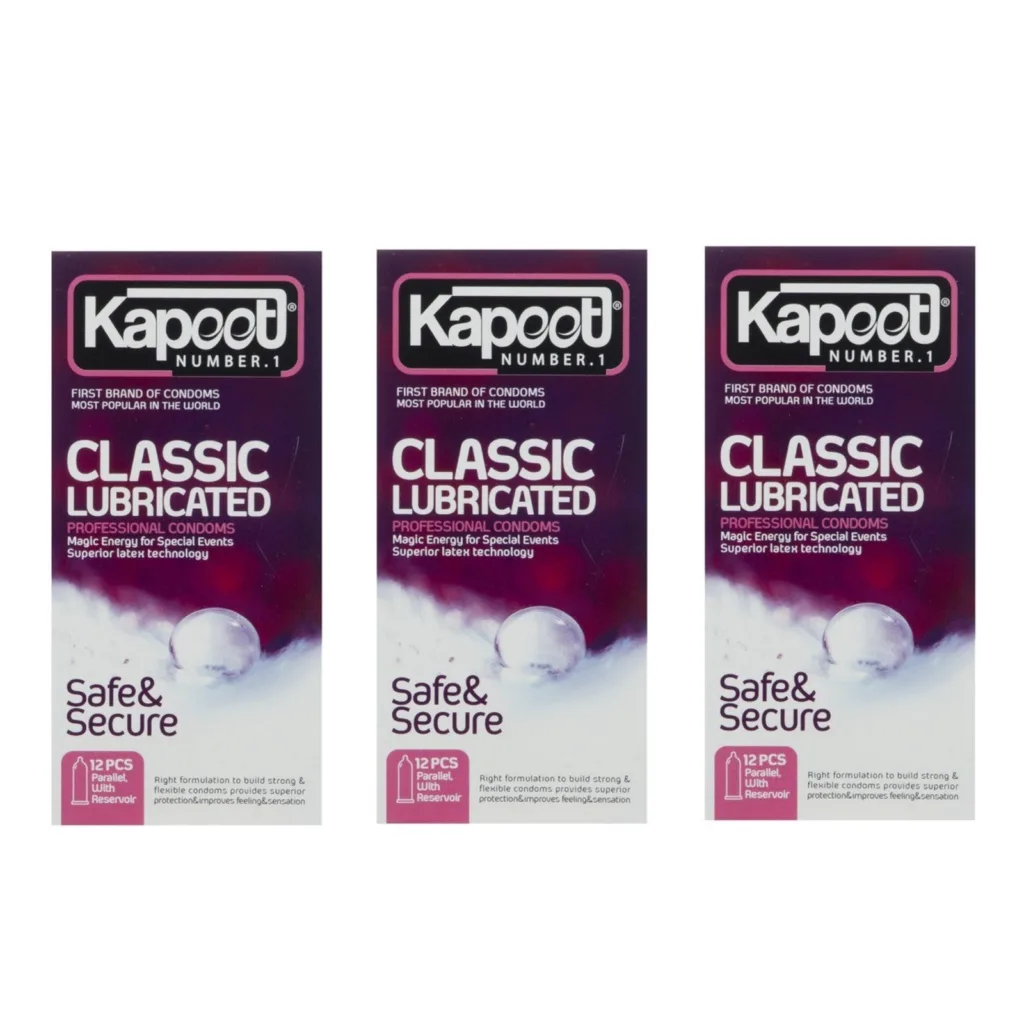 کاندوم کلاسیک کاپوت مدل LUBRICATED سه بسته 12 عددی