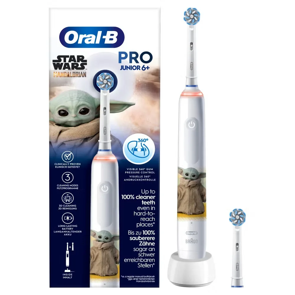 مسواک برقی کودک اورال-بی مدل Pro Junior 6+ Star Wars به همراه سری یدک