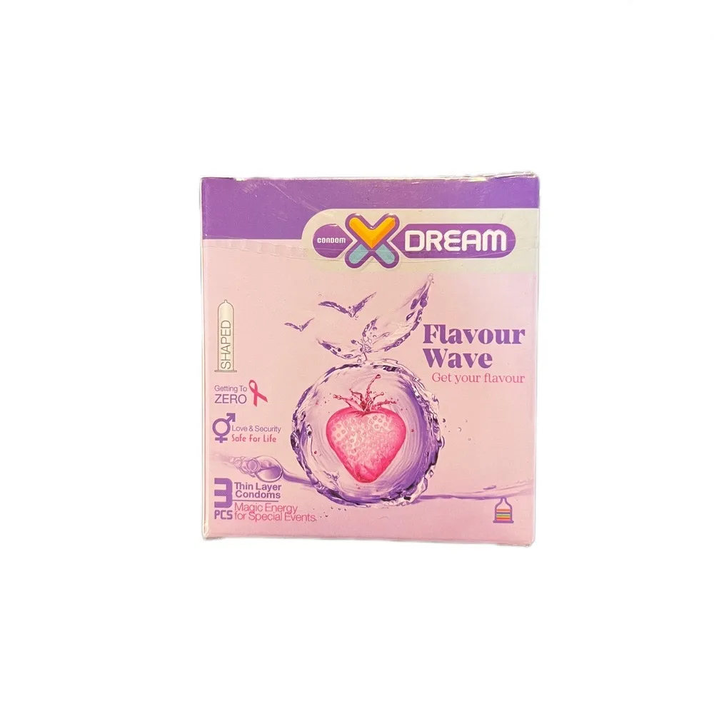 کاندوم ایکس دریم مدل Flavour wave بسته سه عددی