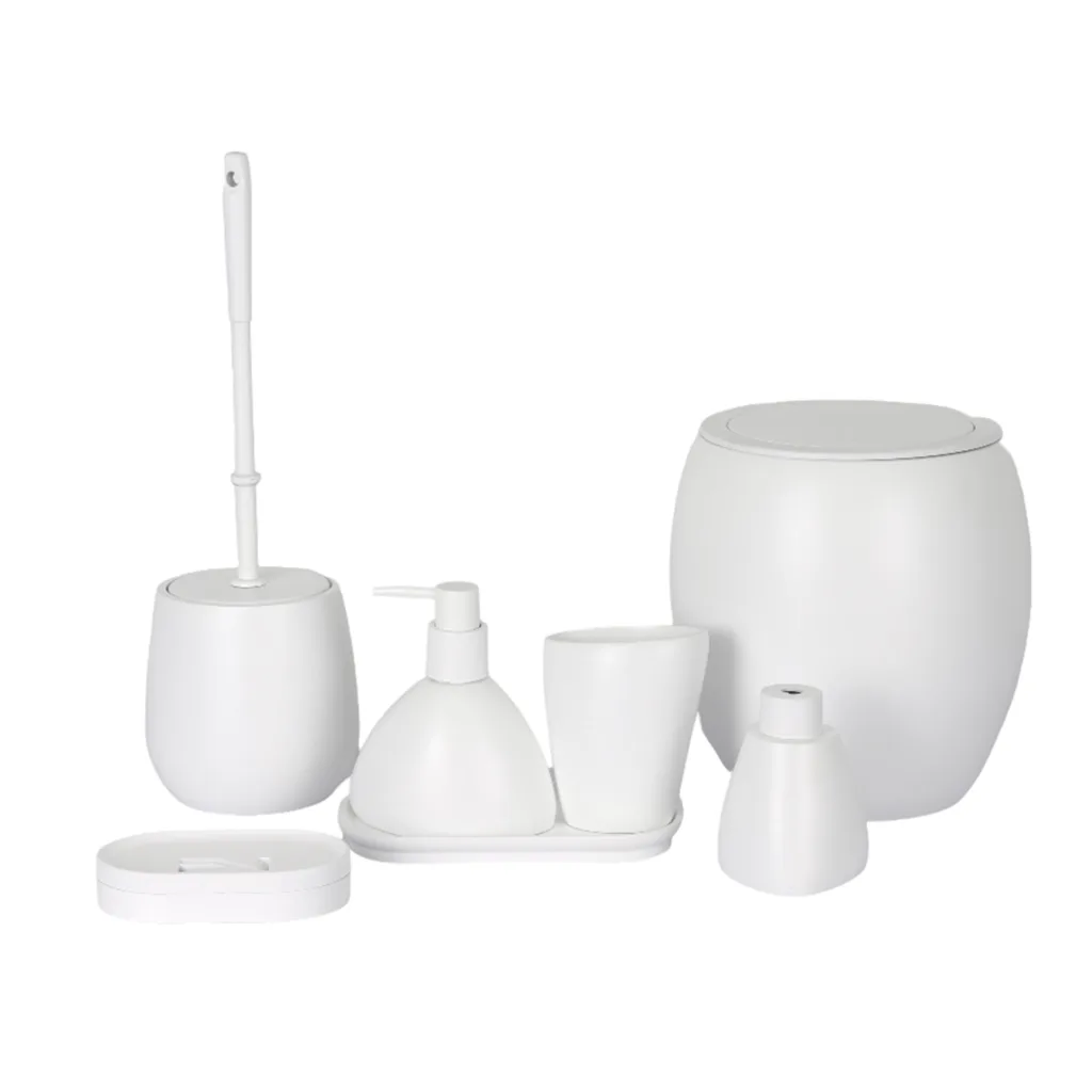 ست سرویس بهداشتی 7 پارچه دلفین مدل FN-714-White