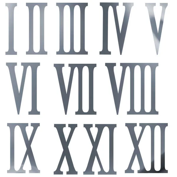 اعداد ساعت دیواری مدل رومی 9cm کد C17-3 مجموعه 12 عددی