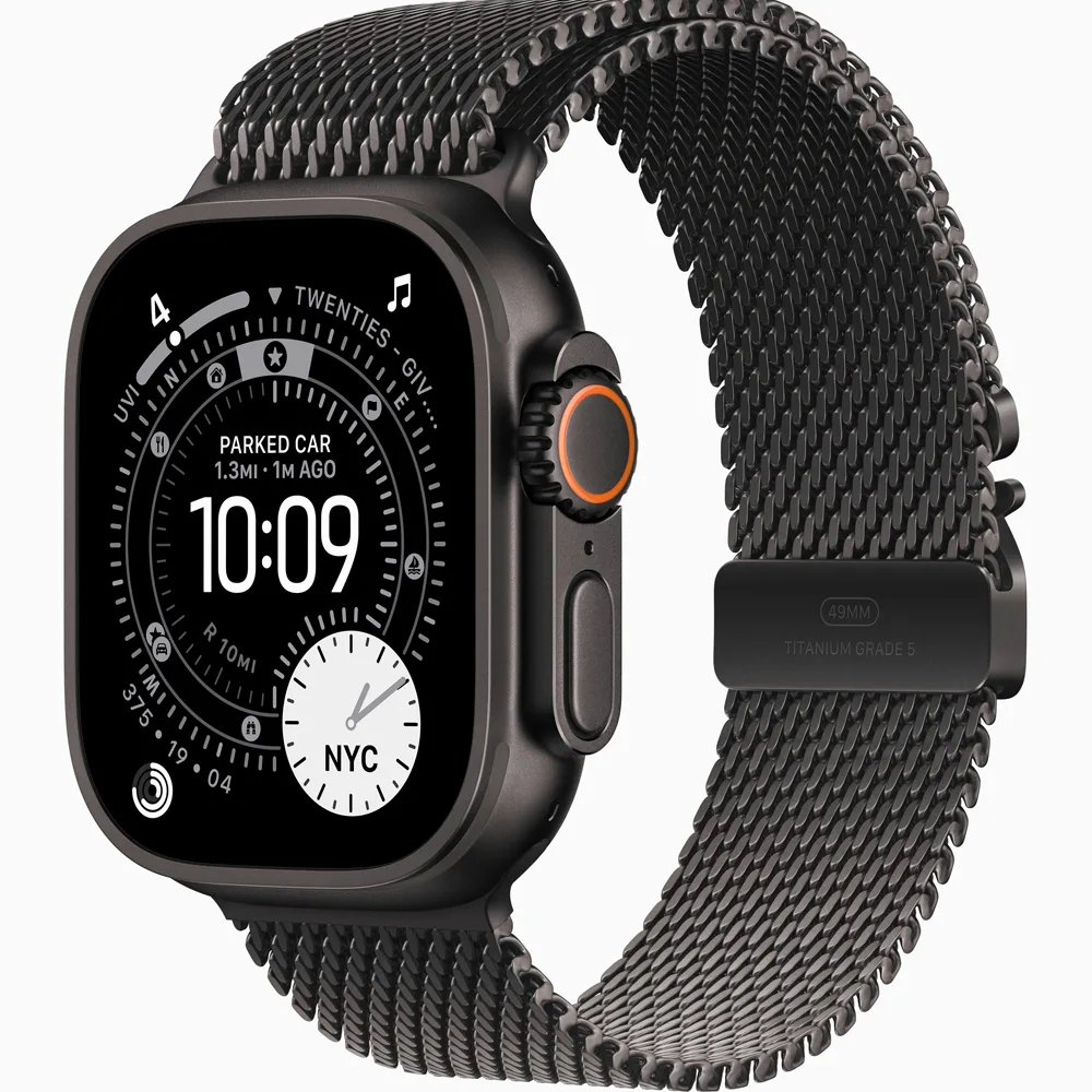ساعت هوشمند 49 میلی متری اپل مدل Ultra 3 Black Titanium Case با بند Titanium Milanese