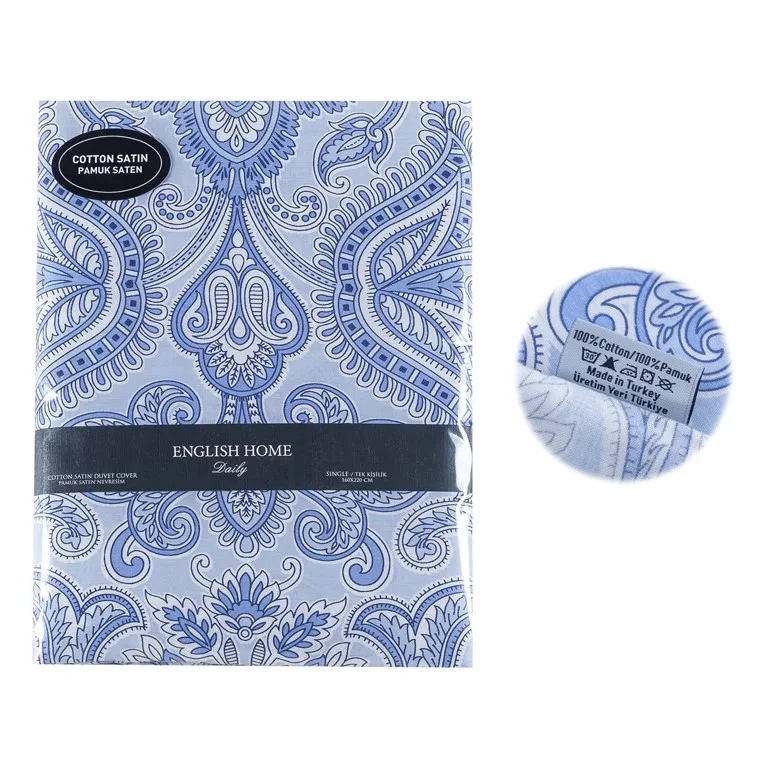 روکش لحاف ساتن-پنبه انگلیش هوم مدل Pure Paisley دو نفره سایز 220x200 سانتی‌متر