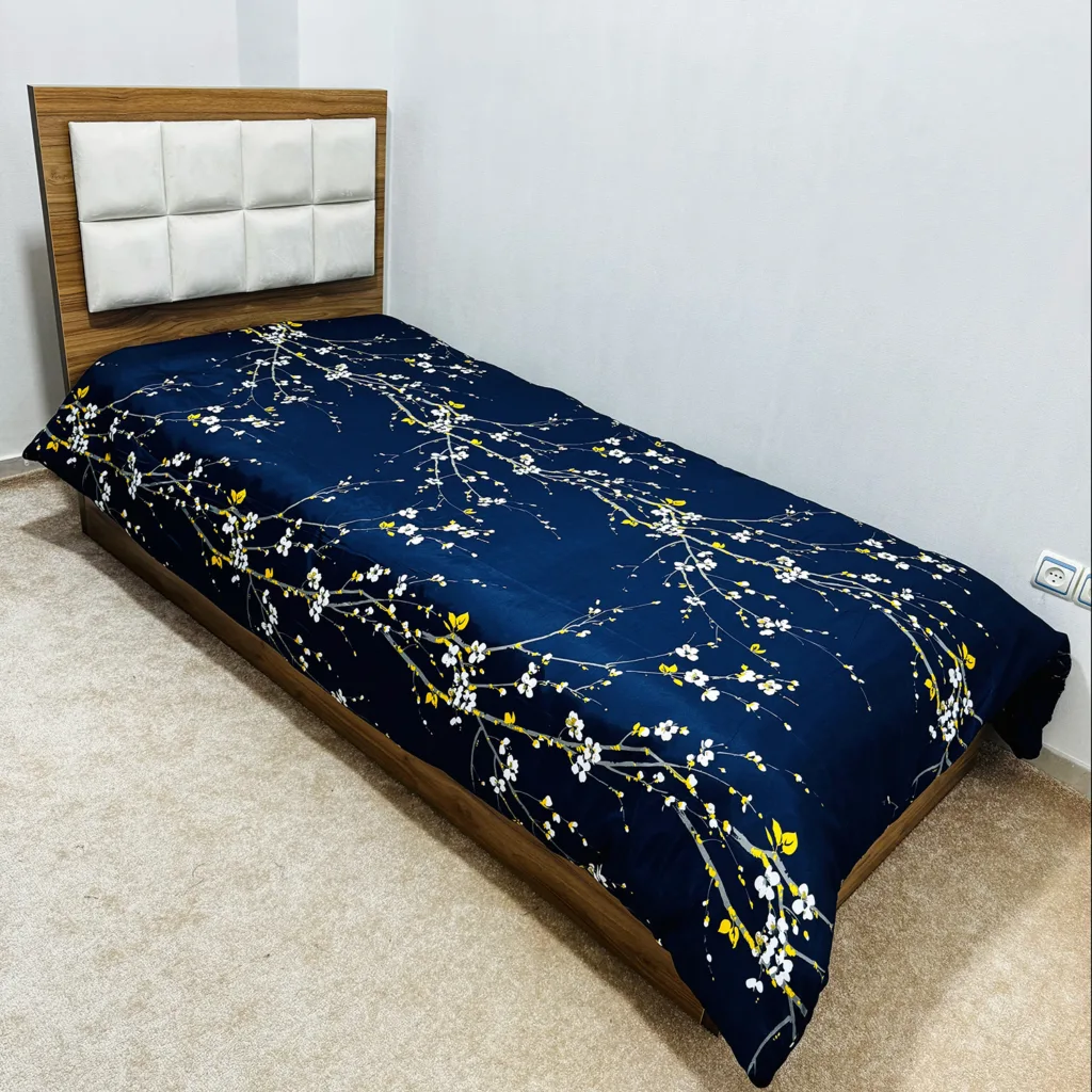 کاور لحاف ناتوسا مدل شکوفه یک نفره سایز 160×220 سانتی متر