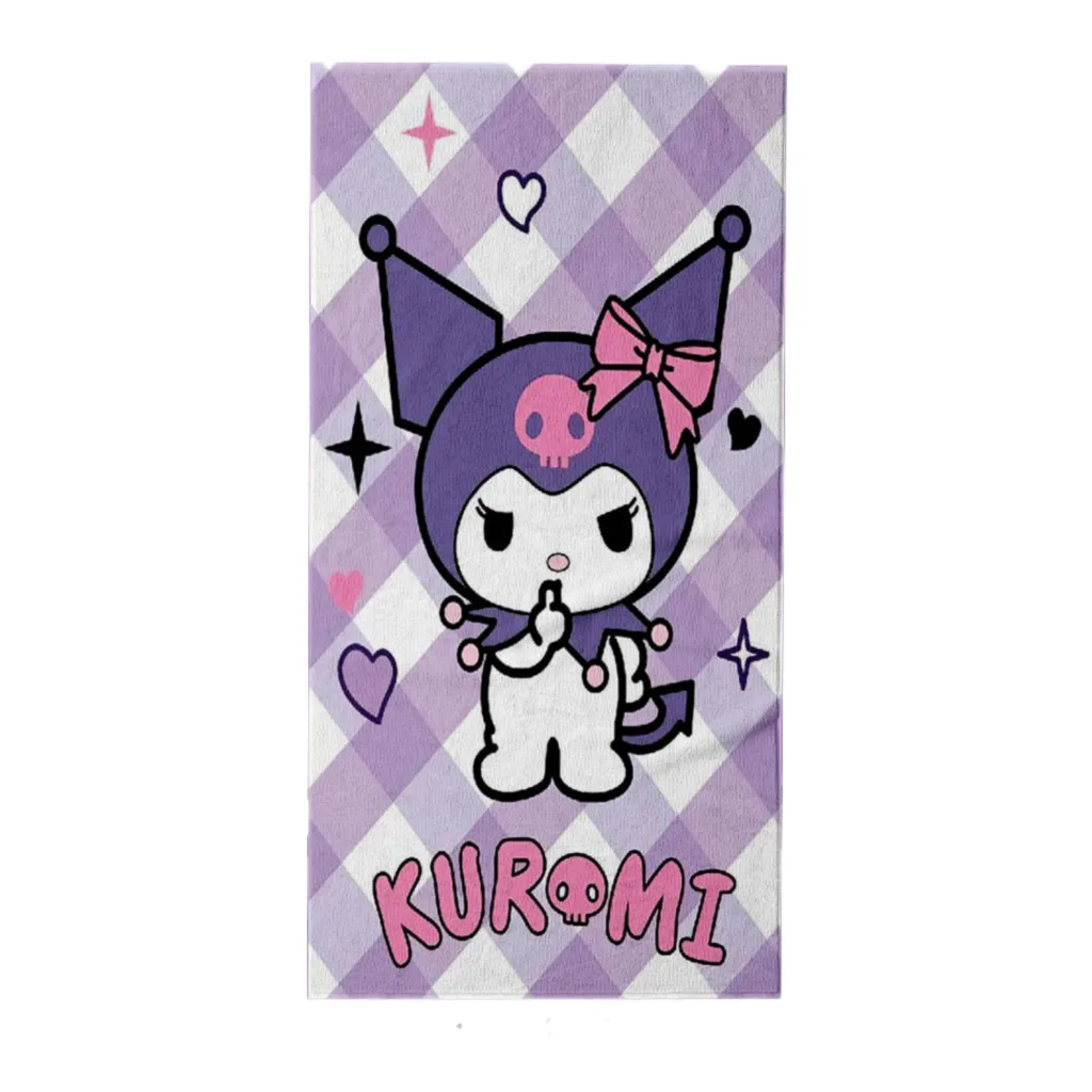 حوله دستی مدل kuromi کد 20 سایز 80×40 سانتی متر