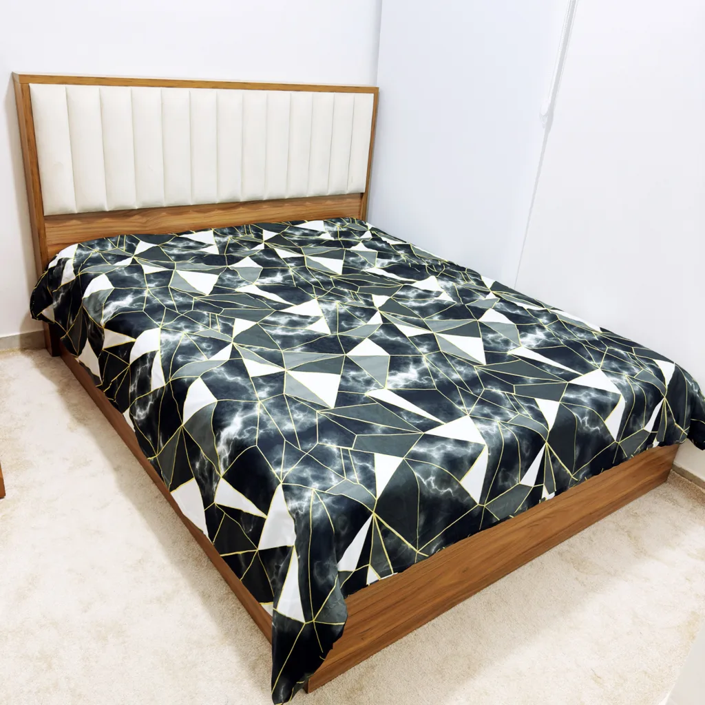 کاور لحاف ناتوسا مدل هندسی دو نفره سایز 200×220 سانتی متر