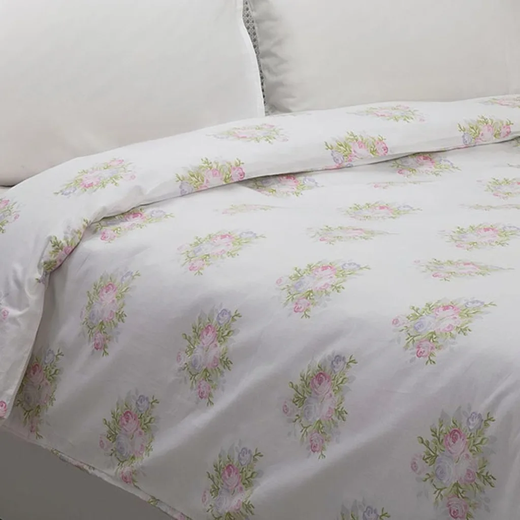 روکش لحاف پنبه انگلیش هوم مدل Pale Roses دو نفره سایز 240×220 سانتی‌متر