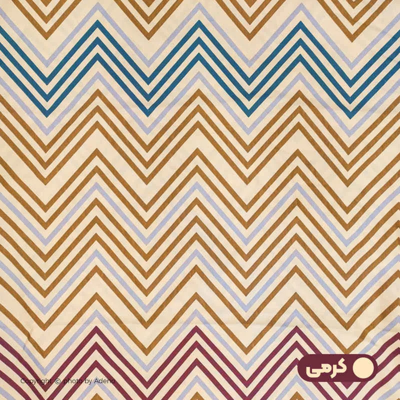 روکش لحاف آدنو مدل Zigzag کد IR38 دونفره سایز 220x240 سانتی متر